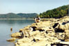 2000.24.8: Sascha, Bosco, and Gail on the rocks